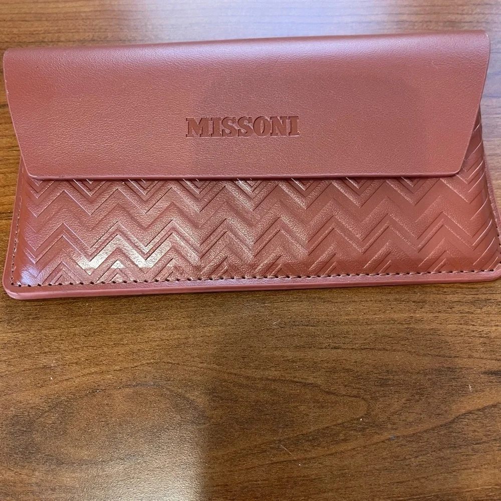 Missoni Brown Basketweave Glasses Case